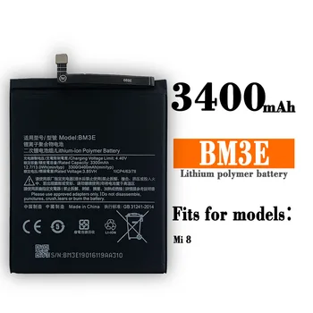 Noi BM3E Baterie Pentru Xiaomi Mi 8 Mi8 M8 3400mAh Telefon Mobil de capacitate Mare Versiune de Smartphone-Inlocuire Baterie, baterii