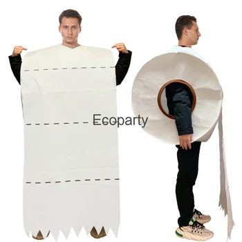 Noi De Halloween Pentru Adulti Amuzant Hârtie Igienică Cosplay Costum Stil Unic Burete Salopeta Pentru Barbati Femei Purim Paști Tinutele De Petrecere