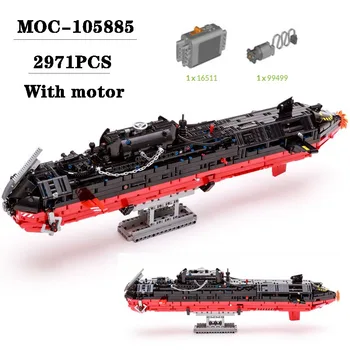 Noi MOC-105885 Bloc Submarin Elice Rotative de Asamblare Bloc 2971PCS pentru Adulți și Copii Jucărie Cadou de Ziua Jucărie Decor