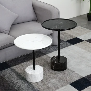 Nordic modern metal fier camera de zi simplu și creativ marmura naturala ridicata rotunde personalizate partea de masă a