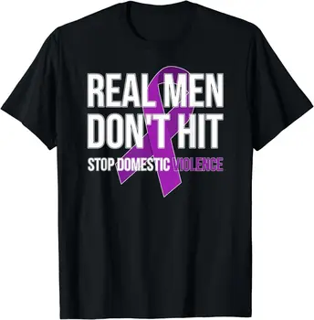 NOU! Victimele Violenței domestice Supraviețuitor Cadou Barbati adevarati nu Lovi T-Shirt