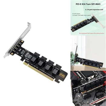 PCI-E 16X La Patru U. 2 NVME SFF-8643 SSD Pcie Card Adaptor PCIE 4.0 Card Splitter Pentru Placa de baza SSD SFF-8639