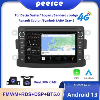 PEERCE A18 2din Android de 7 Inch 8core Multimedia pentru Dacia Logan Dokker Renault Duster Sandero, Captur Simbol Auto Carplay SUNT RDS