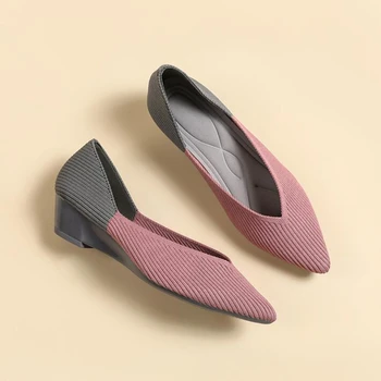 Pene de Pantofi pentru Femei 2023 Subliniat Toe Femeie Mocasini Culori Amestecate Casual Pantofi Respirabil Superficial Slip-on Zapatos Para Mujeres
