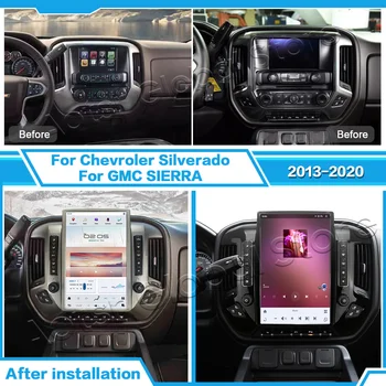 Pentru Chevrolet Silverado 2013-2019 GMC SIERRA 2014-2020 audio 2 din android receptor tesla stil auto multimedia DVD GPS
