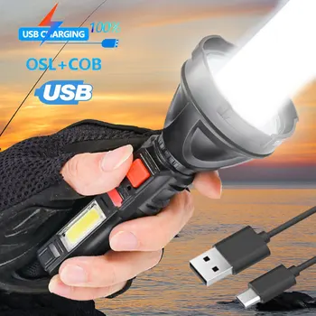 Pocketman Lanterna LED-uri USB Reîncărcabilă Lanterne rezistent la apa Lanterna Camping Lanterna Tactice, Lanterne cu Acumulator