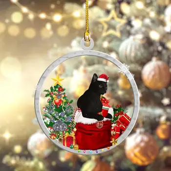Pomul de crăciun Pandantive Vibrante Pisica Neagra Ornamente de Crăciun Festive, Decoratiuni, Cadouri de Usi Decoratiuni pentru Craciun