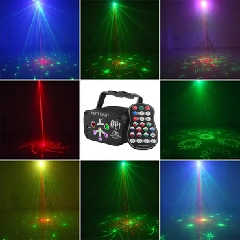 Proiector USB Reîncărcabilă LED STRĂIN RGB Mini DJ Disco Laser Light cu Efect de Nunta de Vacanță de Crăciun Petrecere Lampa UV Sunet Strobe Etapă