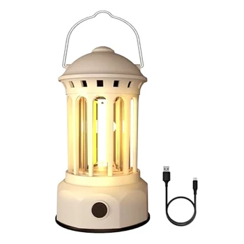 Reîncărcabilă LED Camping Lanternă Pentru Withor Pene de curent (Bej) Ușor de instalat Ușor De Utilizat