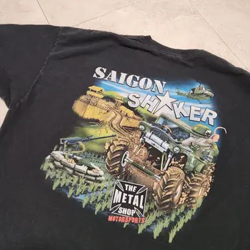 Saigon Agitator Monster Jam Mens 2XL Metal Magazin Monster Truck Promo T Shirt mâneci lungi