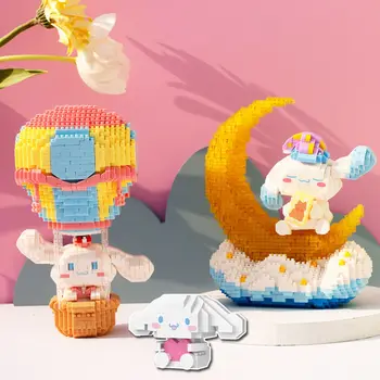 Sanrio Mici Particule Kawaii Cinnamoroll Îmbinat Blocuri de Modă pentru Copii, Jucării Desktop Decor Cadou de Ziua de nastere