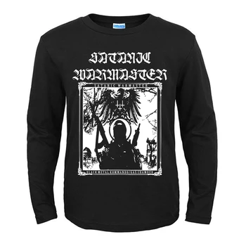 Satanic Warmaster T Shirt Mens de Moda cu Maneci Lungi T-shirt Harajuku Streetwear Hip Hop Bumbac Tee Topuri