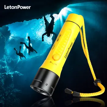 Scufundări Lanterna 3000LM CERR LED focalizare lungă noapte rezistent la apa submersibile de pescuit IPX8 în aer liber subacvatic puternic penetrati