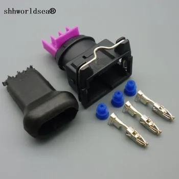 Shhworldsea 3 Pin 3.5 mm masina impermeabil Sârmă Conector de sex feminin plug cu teaca EV1 Conectori Electrici Auto Plug
