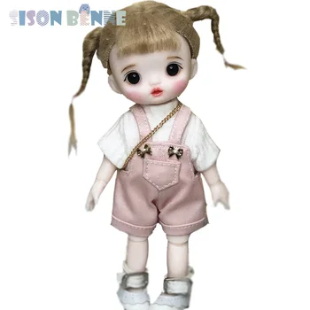 SISON BENNE 6 Mini Papusa Jucărie Drăguț Papusa Fata cel Mai bun Cadou pentru Copii Papusa Corpul și Hainele Set