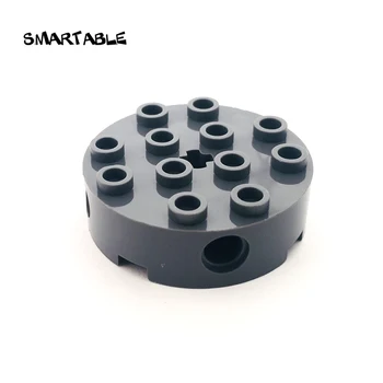 Smartable Caramida Rotunda 4x4 cu Ax Gaură și Pin Hole Blocuri MOC Jucării Piese Compatibile 6222 20buc/lot