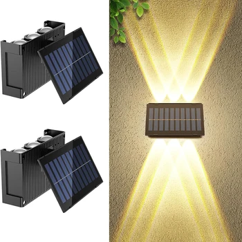 Solar Tranșee de Perete Lumini LED-uri Lumina de Perete Impermeabil în aer liber în Sus și în Jos Lampa de Perete pentru Casa, Terasa Veranda, Gradina Decorative