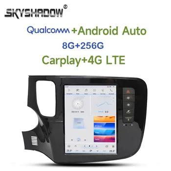 Tesla Qualcomm Carplay Masina DVD Player DSP Android 11.0 8G+256G GPS RDS Radio wifi Bluetooth Pentru MITSUBISHI Outlander 2014-2020