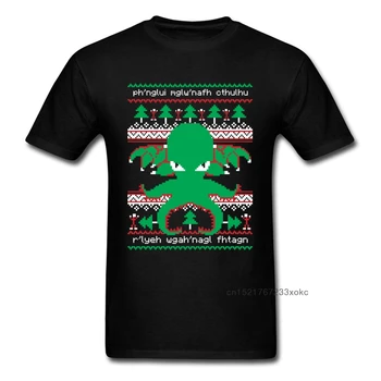 Tricou Cthulhu Cultist T-shirt Moș Crăciun Tricou Barbati Hip Hop Tee Cadou de Crăciun Îmbrăcăminte Topuri de Vara Tricou Pulover Negru