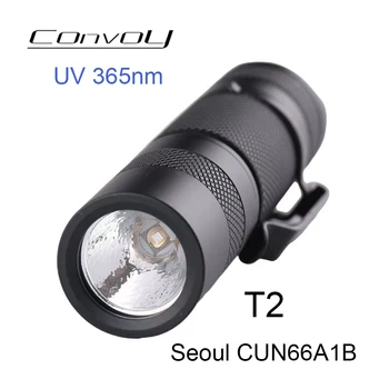Ultraviolete Flashligh Convoi T2 cu UV 365nm Linterna Mini Lanterna AA Lanterna Flash de Lumină Fluorescente Agent de Detectare Lumina