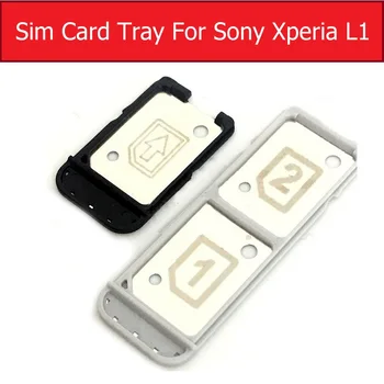 Unică autentică & Daul Sim Card Tray Soclu Pentru Sony Xperia L1 G3311 G3313 Slot pentru Card Sim Tray Cititor de Titularul de Reparare Inlocuire