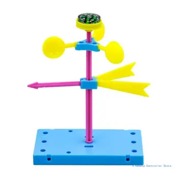 Vreme Palete Eoliene Științifice Copii Jucărie Stație De Palete De Asamblare Diy Weathervane Model Moară De Vânt Instrument De Plastic