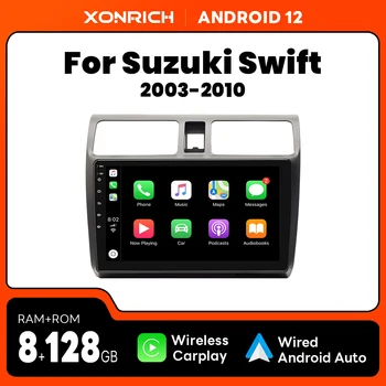 Wireless Carplay 128GB 8GB Android 12 Auto Multimedia Player Pentru Suzuki Swift 2003-2006 2007 2008-2010 Radio GPS IPS DSP 4G Wifi