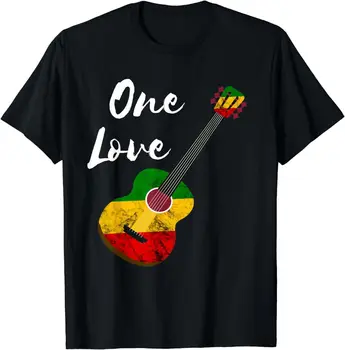 În NOUA perioadă de O Dragoste Reggae Chitara Rastafari Rasta Reggae Cadou Tricou T-Shirt S-3XL