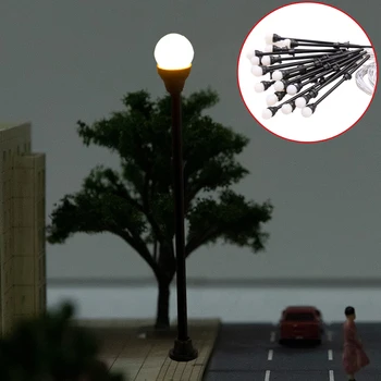 Înălțime 6cm Lampa de Gradina Model de Strada Lumina Nisip de Construcție Tabelul Scena Materiale Diorama Kituri de 50Pcs/Lot